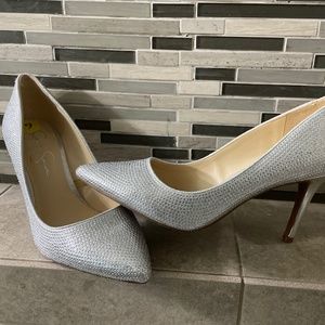 Jessica Simpson rhinestone heels